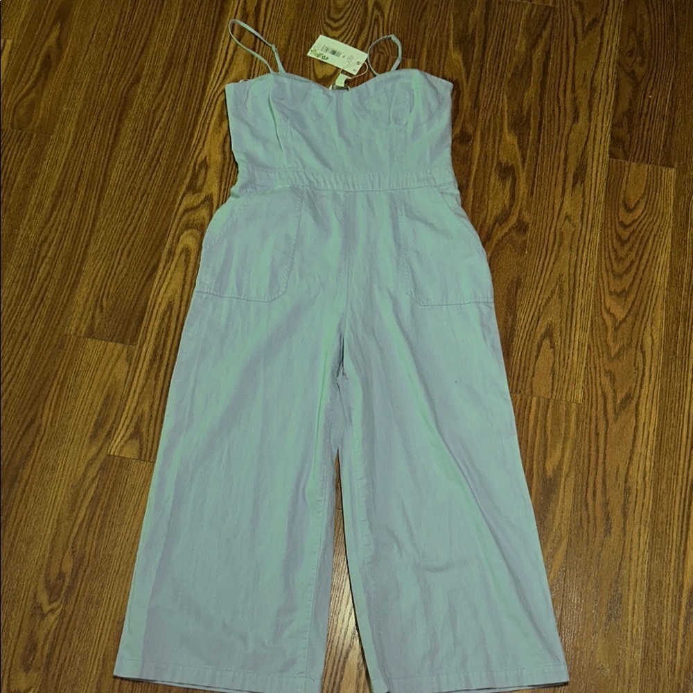 NWT Chelsea and Violet Adjustable Strap Wide Leg Ankle Length Jumper Women 10